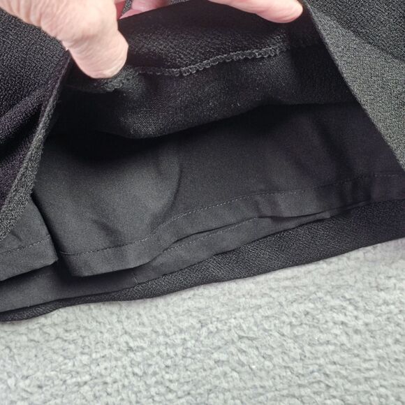 Tahari Black Ruched Side Pleat Feather Cuff Shift Dress 6 Cocktail Statement - Picture 13 of 13